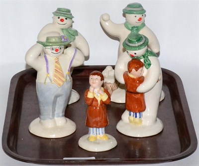 Lot 404 - Royal Doulton 'The Snowman' gift collection consisting of 'The Snowman', 'The Snowman Snowbathing'