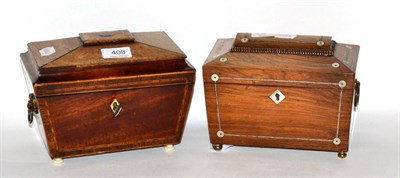 Lot 408 - Two 19th century tea caddies