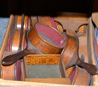 Lot 1058 - Approximately fifteen 19th century and later mahogany ecclesiastical collection trays