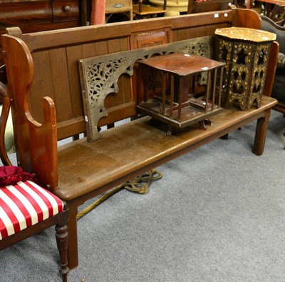 Lot 1078 - A pine and oak pew