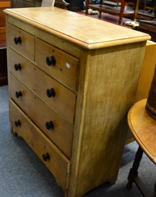 Lot 1107 - Victorian stripped pine chest of drawers