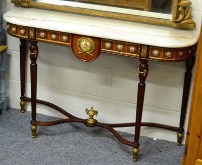 Lot 1114 - Reproduction French style marble topped console table