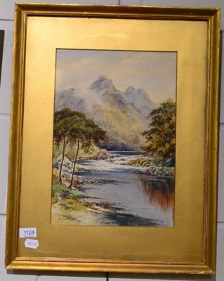 Lot 1124 - G. Goodall (British, 19th century/20th century), Lakeland View, watercolour, signed