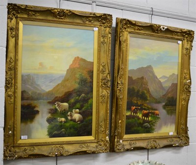 Lot 1135 - Pair of Victorian oils, highland landscapes