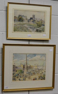 Lot 1136 - Mary Ethel Hunter (British 1878-1936) Ripon, signed, watercolour; and another work by Bernard Cecil