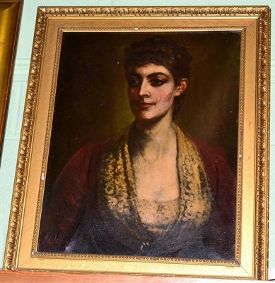 Lot 1159 - Attributed to LW Desanges (1822-1887) Portrait of Florence Buckton (1853-1940) wife of Sir...