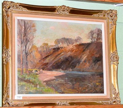 Lot 1167 - Gordon Clifford Barlow, 'River Wharfe' signed, acrylic on board