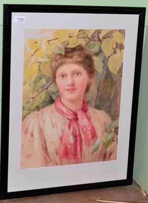 Lot 1168 - E L McCloy 19th century, portrait of a girl, signed, watercolour