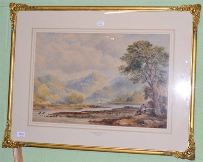 Lot 1175 - Attributed to John Callow OWS (1822-1878) ";A Fishing party in the Highlands";, watercolour,...