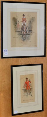 Lot 1179 - Charles Johnson Payne called Snaffles, ";Ar Never Gets Off";, coloured reproduction signed in...