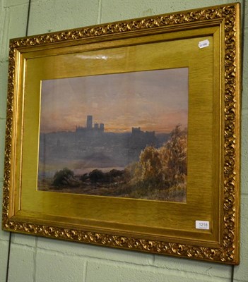 Lot 1218 - Alfred Maile (Exh.1882-898) Durham Cathedral, signed and dated 1889, watercolour, 38cm by 55cm