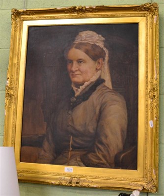 Lot 1221 - British School (19th/20th century) Portrait of a lady, half length seated on a chair,...