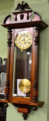 Lot 1235 - Gustave Becker Vienna regulator style wall clock