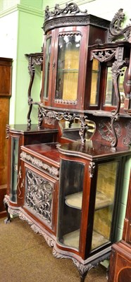 Lot 1239 - Late 19th century mahogany mirrored and glazed sideboard