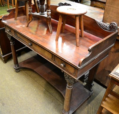 Lot 1264 - A 19th century mahogany washstand with pot board stretcher