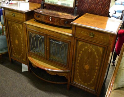 Lot 1285 - Edwardian inlaid mahogany sideboard