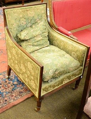 Lot 1287 - Edwardian mahogany framed bergere armchair