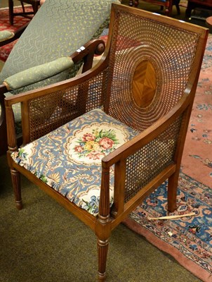 Lot 1307 - A 19th century bergere armchair