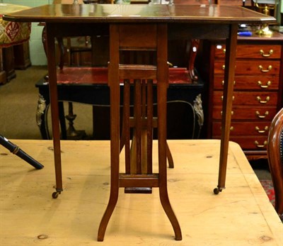 Lot 1311 - Inlaid mahogany Sutherland table