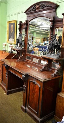 Lot 1344 - Imposing Victorian mirrored mahogany sideboard