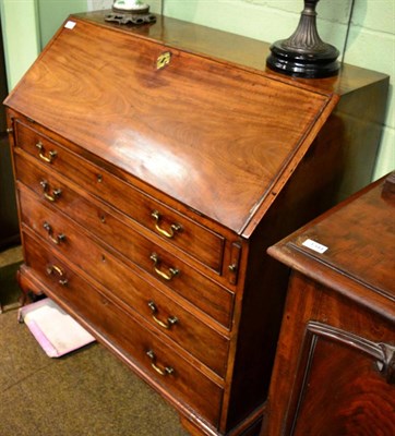 Lot 1345 - George III mahogany bureau