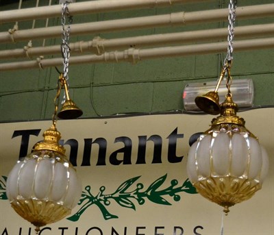 Lot 1349 - A pair of hanging light fitments