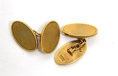 Lot 34 - A pair of 9ct gold cufflinks