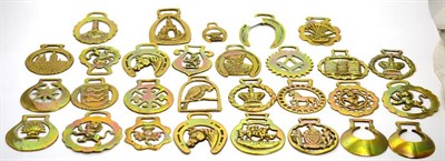 Lot 41 - An interesting collection of vintage horse brasses including Jamica Inn, Uncle Tom Cobley and...