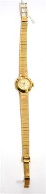Lot 54 - Cyma lady's 9ct gold-cased wristwatch with conforming bracelet, original box