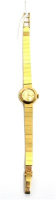 Lot 55 - Cyma lady's 9ct gold-cased wristwatch with conforming bracelet, original box