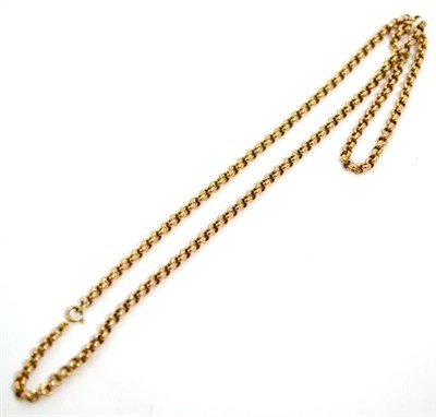 Lot 77 - A 9ct gold belcher chain with matching bracelet