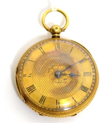 Lot 88 - An 18ct gold open faced pocket watch