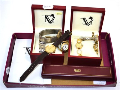 Lot 96 - A 9ct gold lady's Leda wristwatch together with a group of other watches