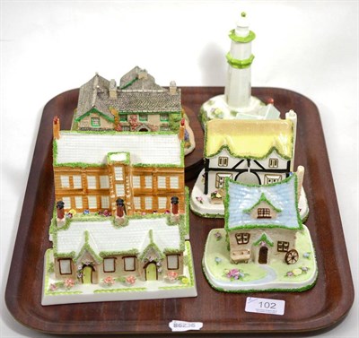 Lot 102 - A collection of Coalport houses and one other (13) (two trays)