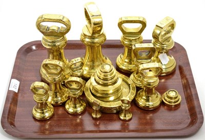 Lot 142 - A collection of assorted brass weights
