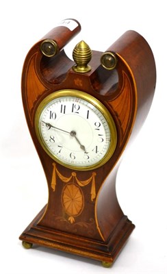 Lot 144 - Inlaid mantel clock