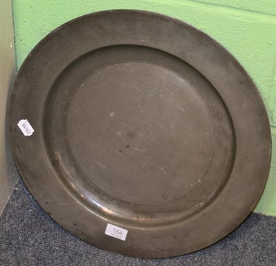 Lot 154 - Pewter charger
