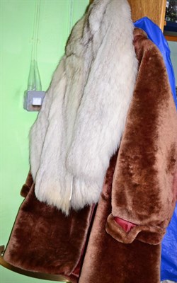 Lot 165 - Fur coat, approximately size 12 and another coat (2)