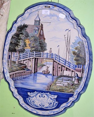 Lot 187 - A 19th century Delft plaque