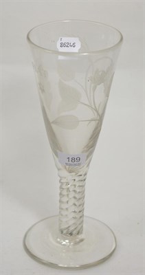 Lot 189 - Jacobite style glass goblet