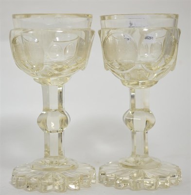 Lot 195 - A pair of Bohemian goblets