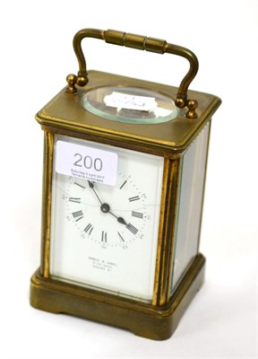 Lot 200 - A brass mounted timepiece