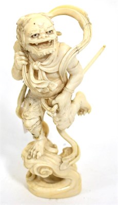 Lot 201 - An ivory okimono, Meiji period