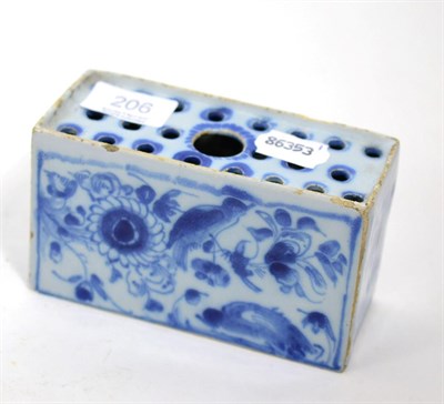 Lot 206 - An 18th century English delft flower brick circa 1760