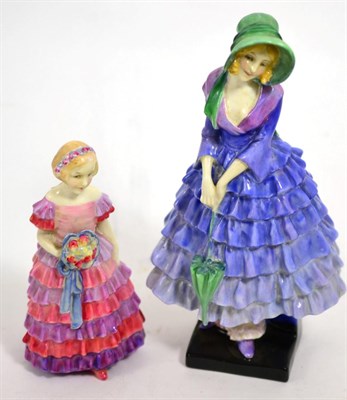 Lot 207 - A pre-war Royal Doulton figure 'Priscilla' HN1495 and another 'The Little Bridesmaid' HN1433