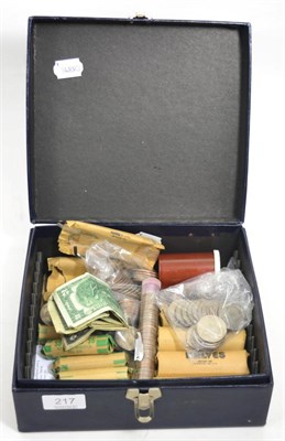 Lot 217 - Approximately $185 current value of late 1960s/70s American 1/2 dollars, dimes etc