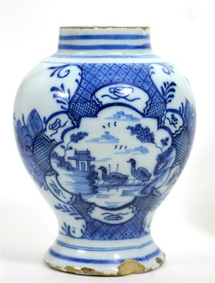 Lot 232 - Dutch Delft ware baluster vase