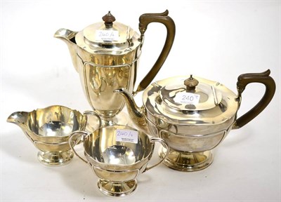 Lot 240 - Silver four piece tea and coffee service