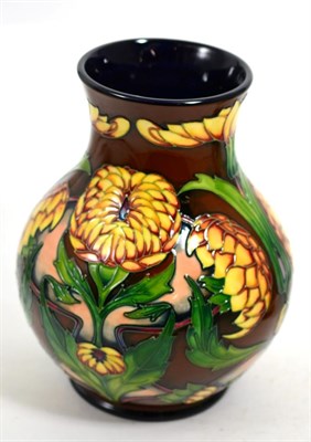 Lot 250 - A modern Moorcroft ";Dahlia"; pattern vase, designed by Philip Gibson, numbered 57/250, 24cm...