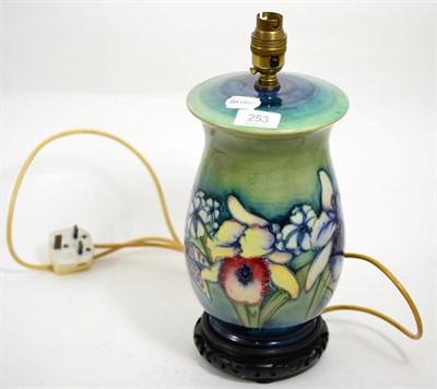 Lot 253 - A Moorcroft pottery lamp (a.f.)